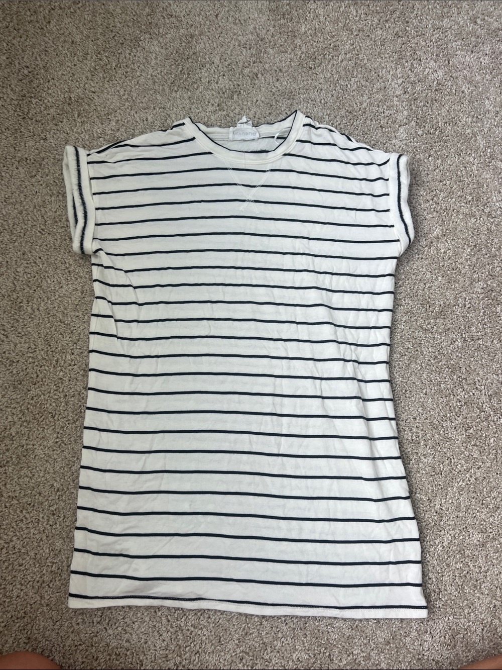 Republic White and Black Striped Tshirt Short Sleeve Tee